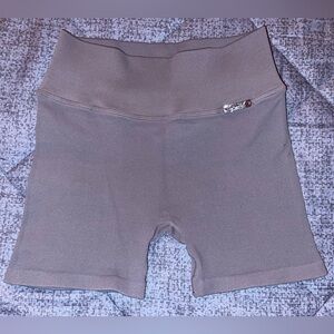 Bombshell Sportswear Inspired Seamless Shorts in Gray